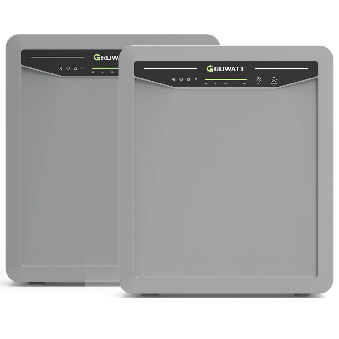 Growatt AURA 5000 Stacked home battery, two 5 kWh units side by side