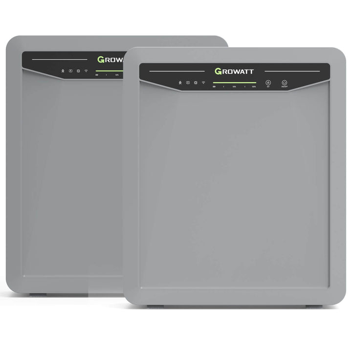 Growatt AURA 5000 Stacked home battery, two 5 kWh units side by side